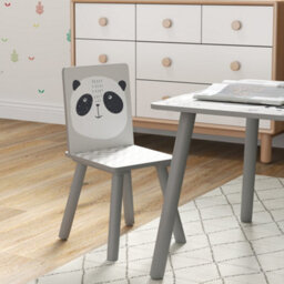 Zonekiz Kids Table And Chair Set, Toddler Table With 2 Chairs, Grey - thumbnail 9