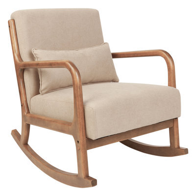 Beliani Rocking Chair Skovde Fabric Beige - image 1