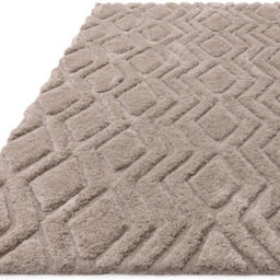 Dark Beige Modern Shaggy Easy To Clean Geometric Dining Room Bedroom And Living Room Rug-160Cm X 230Cm - thumbnail 4