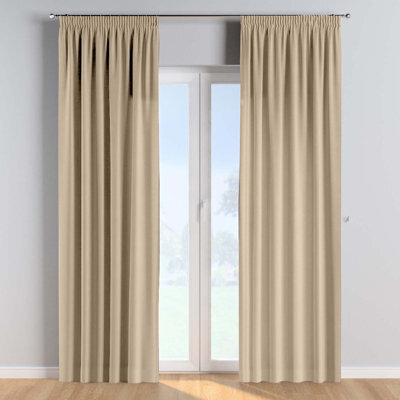 Imperial Rooms Blackout Curtain-Thermal Ready Made Pencil Pleat Curtain (2 Panel) For Bed Room Curtain Cream, (W)1.68Mx(L)1.83M - image 1