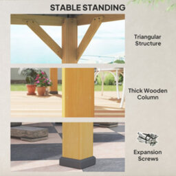 Outsunny 3X(3)M Double-Tier Hardtop Gazebo, Outdoor Patio Shelter, Grey - thumbnail 5
