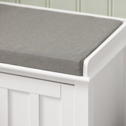 Sobuy Fsr35-W, Storage Bench With 2 Doors & Removable Seat Cushion, Shoe Cabinet Shoe Bench,white,w105Xd35Xh43.5 - thumbnail 7