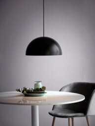 Nordlux Ellen Metal Pendant Light Dome Shade Black,mains - thumbnail 1