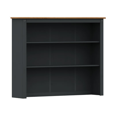 Mercers Furniture Corona Charcoal 3 Door Dresser Top Dark Grey Solid Wood Mexican Pine Sideboard Topper - image 1