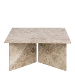 Wyld Haus Singapore Latte Brown Turkish Marble Square Coffee Table 90Cm - thumbnail 3