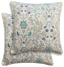 Enhanced Living Pair Of Blue Floral Cushion Covers - 45X45Cm - Cases Only - thumbnail 3