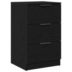 Walplus Bedside Cabinet Black Oak 40 X 65 X 65 Cm Engineered Wood - thumbnail 2