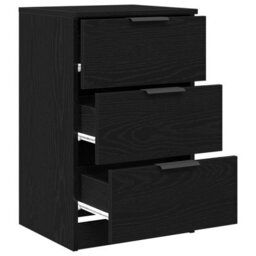 Walplus Bedside Cabinet Black Oak 40 X 65 X 65 Cm Engineered Wood - thumbnail 5