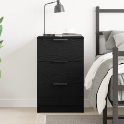 Walplus Bedside Cabinet Black Oak 40 X 65 X 65 Cm Engineered Wood - thumbnail 4