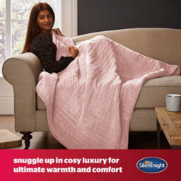 Silentnight Luxury Heated Throw Blush - thumbnail 2