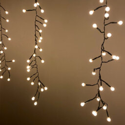 Samuel Alexander 4.8M X 0.5M 425 Led Frosted Cluster Curtain Christmas Lights In Warm White - thumbnail 5