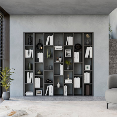 Decorotika Lyon Wall System Modern Built In Or Out Bookcase High Gloss White - image 1