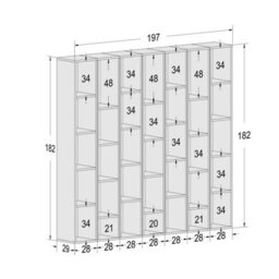 Decorotika  Lyon Wall System Modern Built In Or Out  Bookcase High Gloss White - thumbnail 5
