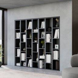 Decorotika  Lyon Wall System Modern Built In Or Out  Bookcase High Gloss White - thumbnail 3