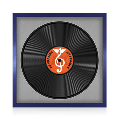 "16X16"" Purple Sleek Vinyl Record Frame With Silver Mount For 12 Inch Lp Disc - Ak Frames" - image 1