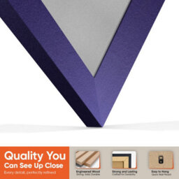 "16X16"" Purple Sleek Vinyl Record Frame With Silver Mount For 12 Inch Lp Disc - Ak Frames" - thumbnail 3