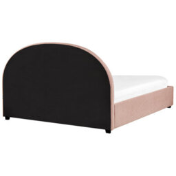 Beliani Ottoman Bed Boucle Vaucluse 180 X 200 Cm (Eu Super King) Pastel Pink - thumbnail 9