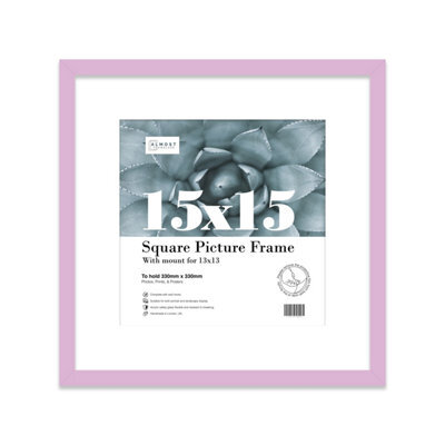 "15X15"" Lilac Picture Frame - 15X15"" Square Frame With 13X13"" Mount For 15X15""/13X13"" Pictures Art Deco Style Gallery Wall, 1 Pack" - image 1