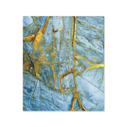 Choose Your Print Premium 59.5 X 74.5Cm  Blue Gold Marble 6mm Glass Toughened Kitchen Splashback - thumbnail 2
