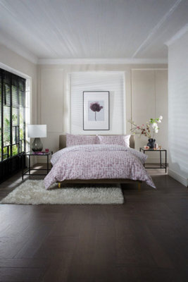 The Lyndon Company Tulle 100% Cotton Pink Duvet Cover Set Extra Soft Stone-Effect Bedding With Piped Edge - image 1