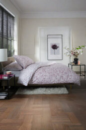 The Lyndon Company Tulle 100% Cotton Pink Duvet Cover Set Extra Soft Stone-Effect Bedding With Piped Edge - thumbnail 4
