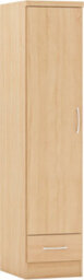 Seconique Nevada 1 Door 1 Drawer Wardrobe Sonoma Oak Finish - thumbnail 2