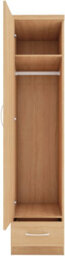 Seconique Nevada 1 Door 1 Drawer Wardrobe Sonoma Oak Finish - thumbnail 4