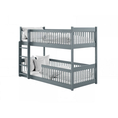 Arte Wooden Bunk Bed Boston Grey W198Cm X H130Cm X D97Cm - Space-Saving Pine Frame For Shared Bedrooms - image 1