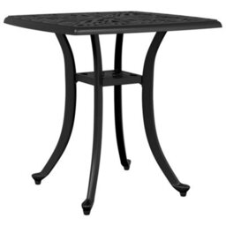 Berkfield Garden Table Black 53X53X53 Cm Cast Aluminium - thumbnail 7