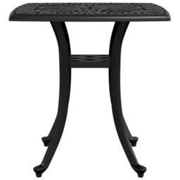Berkfield Garden Table Black 53X53X53 Cm Cast Aluminium - thumbnail 6