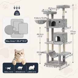 Cat Tree Tower Condo With Cat Scratching Post Cat Tower For Indoor Cats - thumbnail 2