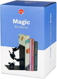 CKB Ltd Bewitched Magic Witch Wizard Broomstick Black Cat Silhouette Black Metal Bookend - thumbnail 5