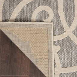 Grey Outdoor Rug, Optical/ (3D) Abstract Stain-Resistant Rug For Patio Decks, Modern Outdoor Area Rug-122Cm X 183Cm - thumbnail 7