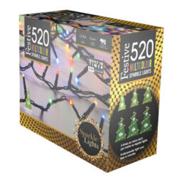 Festive Indoor & Outdoor 5Ft Christmas Tree Lights 520 Multicoloured Leds - thumbnail 6