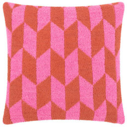furn. Furn Olsen Geometric Feather Filled Cushion, Pink Pop, 45 X 45Cm - thumbnail 2