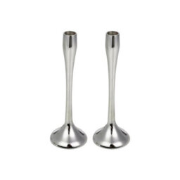 Urbn-Living Urbnliving 31Cm Tall 2 Pcs Silver Metal Candle Holder Decorative Candlesticks Set