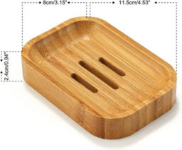 Pack Of 2 Natural Wooden Bamboo Soap Dish Storage Holder Handmade Soap Holder Natural Brown Soap Dish Container - thumbnail 4