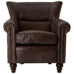 Orsina Cozy Dark Grey Scroll Armchair,heritage Design Chair With Copper Studded Detail,walnut Wooden Lounge Seat - thumbnail 2