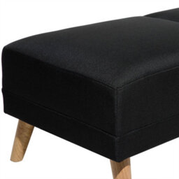 Beliani Traditional Ottoman Florli Fabric Black - thumbnail 6