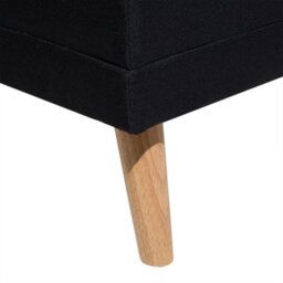 Beliani Traditional Ottoman Florli Fabric Black - thumbnail 7