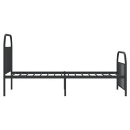 Berkfield Metal Bed Frame With Headboard And Footboard Black 107X203 Cm - thumbnail 7