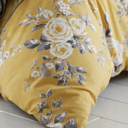 Catherine Lansfield Bedding Canterbury Floral Duvet Cover Set With Pillowcase Ochre - thumbnail 3
