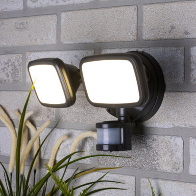 Litecraft Alma Grey 2 Lamp Outdoor Wall Light With Pir Sensor - image 1