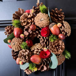 Dibor Traditional Woodland Treasures Front Door Autumn Wreath Winter Spring Wreath 26Cm - thumbnail 3