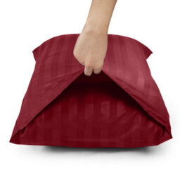Ameha Stripe Pillowcase Pair Microfiber-Soft Burgundy Striped Pillowcases, Envelope Closure, Machine Washable Bedding Pillow Cover - thumbnail 6