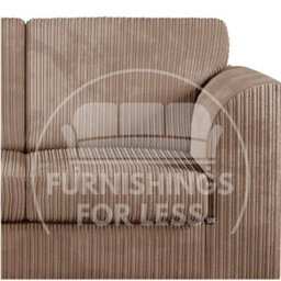 Furnishings For Less UK Luxor Coffee Jumbo Cord Large 5 Seater Corner Sofa Long Left Hand Facing - Full Back - thumbnail 2