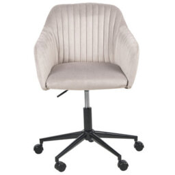 Beliani Desk Chair Venice Velvet Taupe - thumbnail 5