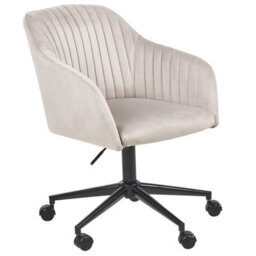 Beliani Desk Chair Venice Velvet Taupe - thumbnail 4