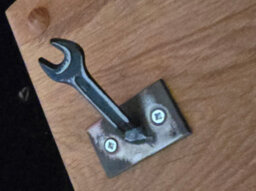 TT's Timber Supplies & Creations Handcrafted Solid Oak Motorcycle Themed Coat Hanger With Spanner & Spark Plug Hooks - thumbnail 4
