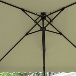 Outsunny 2.5M Square Cantilever Garden Parasol Umbrella With Cross Base, Beige - thumbnail 8